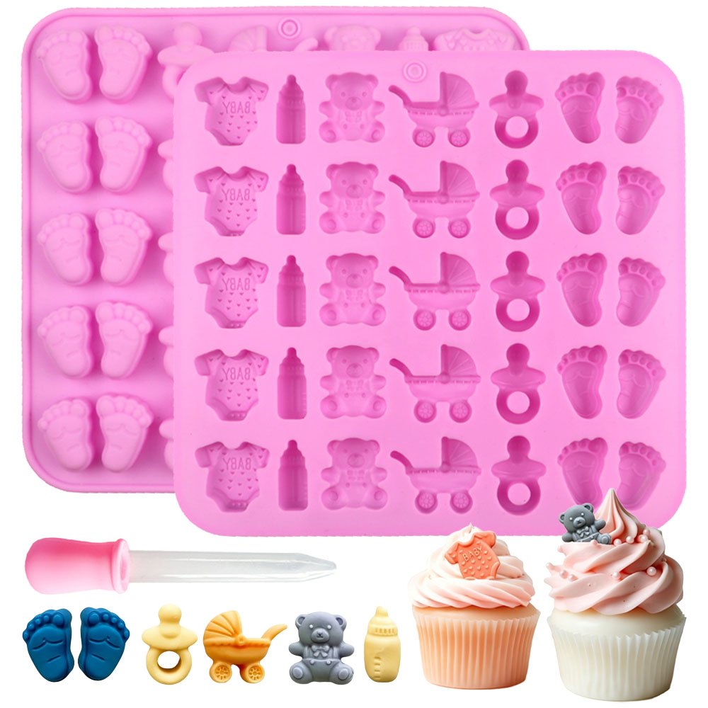 Candle Making Soy Wax - 2pcs Silicone Mold Set 35-Cavity Baby