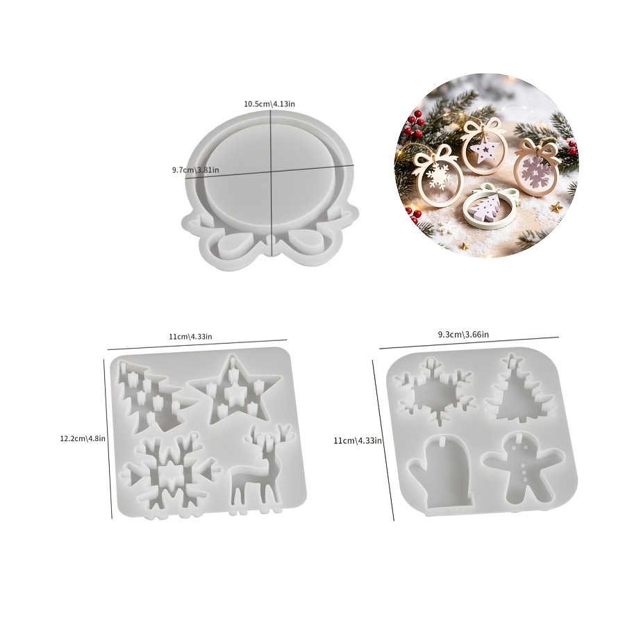 1/3 piece Christmas resin sili - Candle Mold Silicone review and price