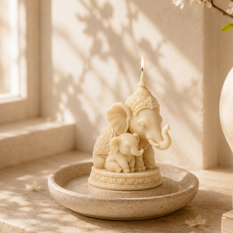 Thai Mother and Child Elephant - Candle Making For Kids review and price